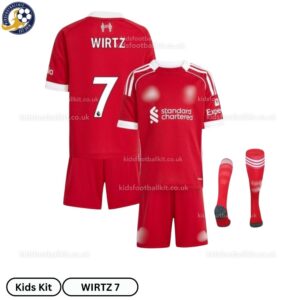 Lvr^_^pooI Home Kids Football Kit 202526 – WIRTZ 7 (With socks)-overview